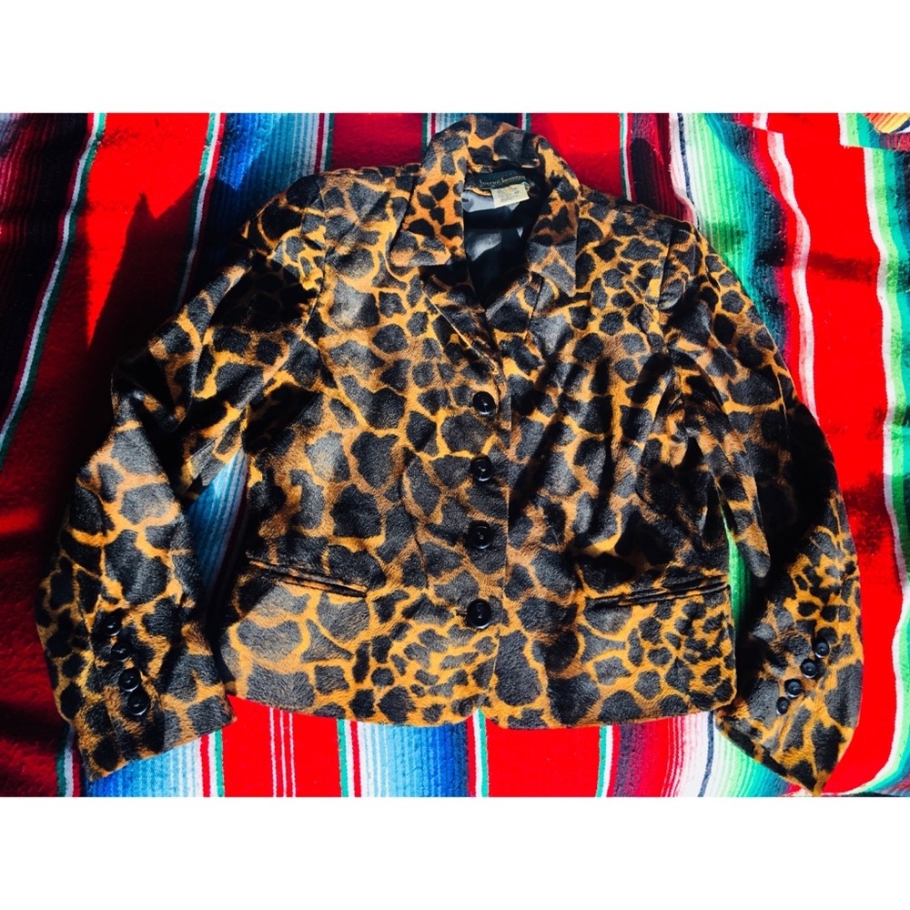 Vintage Animal Print Mid-Blazer By: Harvé Bernard